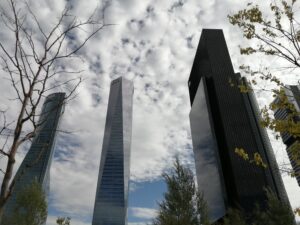 IE University campus tower block on the right. Image credits: Lucy Smith
